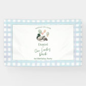 マーダック ラッキー ダック 1歳の誕生日 横断幕 (横)