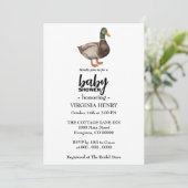 マーダル鴨のベビーシャワー招待状 招待状 (スタンド正面)