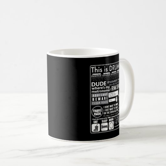 マーチおもしろいングバンドこちらドラムライン引用文ミュシア コーヒーマグカップ (正面右)