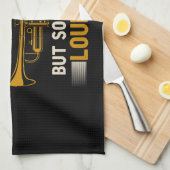 マーチおもしろいングバンドトランペーターユーモア キッチンタオル (四つ折り)