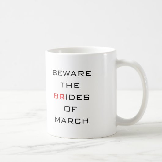 マーチの花嫁に気をおもしろい付け結婚ろ コーヒーマグカップ (右)