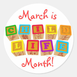 マーチはチャイルドライフ月！シール ラウンドシール