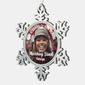 マーチカスタマイズングバンド写真高校ギフト スノーフレークピューターオーナメント (右)