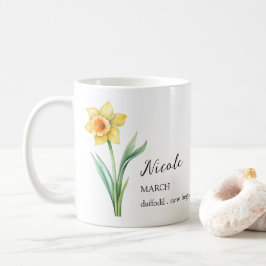 マーチダフォディル誕生花月名ギフト コーヒーマグカップ