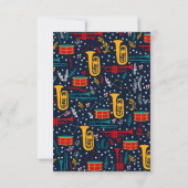 マーチパーソナライズされたングバンドノーテカード サンキューカード (裏面)