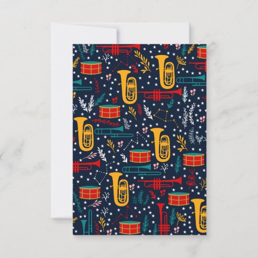 マーチパーソナライズされたングバンドノーテカード サンキューカード (裏面)