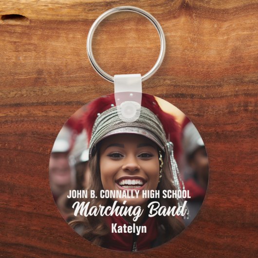 マーチパーソナライズされたングバンド写真両面 キーホルダー (正面)