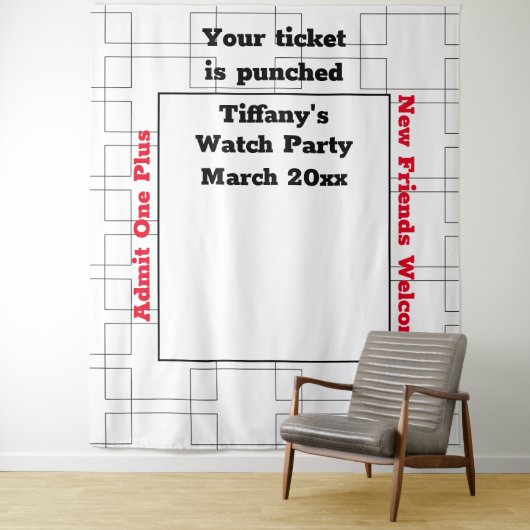 マーチブラケットバスケットボールウォッチパーティー背景 タペストリー (インサイチュ)