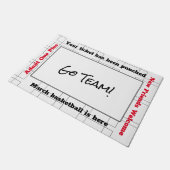 マーチブラケットバスケットボールパーティー ドアマット (アングル)