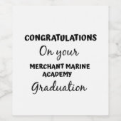 マーチャントマリンアカデミー卒業おめでとう ワインラベル (シングルラベル)