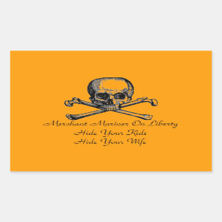 マーチャント警告マリナーのステッカー 長方形シール