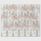 マーチングナッツ雪片ホワイト ラッピングペーパー (フラット)