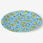 マーチングバリトン音楽ノート低音クレフ、 音符記号 ペーパープレート (アングル)