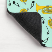 マーチングバリトン音楽ノート高音クレフ、 音符記号 マウスパッド (コーナー)