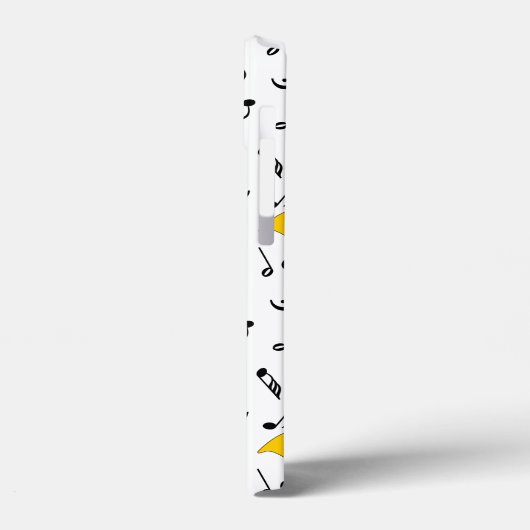 マーチングバリトン音楽ノート高音クレフ、 音符記号 Case-Mate iPhoneケース (裏面 / 左)