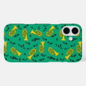 マーチングバリトン音楽ノート高音クレフ、 音符記号 Case-Mate iPhoneケース (裏面 (横))