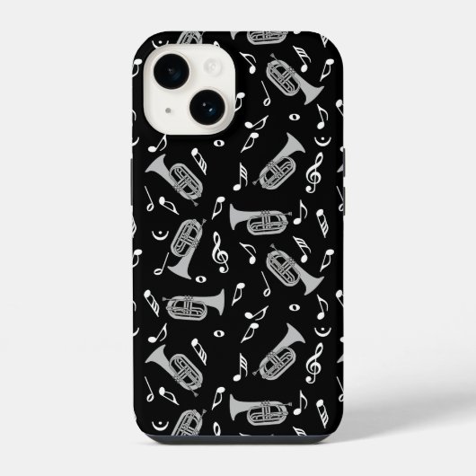 マーチングバリトン音楽ノート iPhoneケース (裏面)