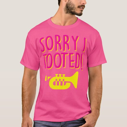 マーチングバンドおもしろいトランペット Tシャツ (正面)