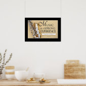 マーチングバンドことわざ&引用文 – サクソフォン ポスター (キッチン)