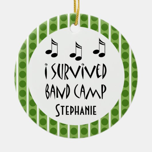 マーチングバンドのキャンプのパーソナライズなオーナメント セラミックオーナメント (正面)