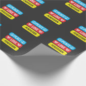 マーチングバンドのギフトの平和愛打楽器のミュージシャン ラッピングペーパー (角)