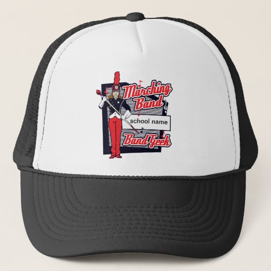 マーチングバンドのギークの赤 キャップ (正面)