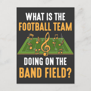 マーチングバンドのフィールドディレクターのサッカーチームのOrchest ポストカード