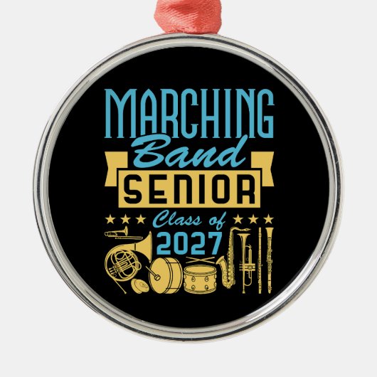 マーチングバンドの卒業生 2027 メタルオーナメント (正面)