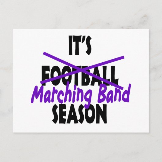マーチングバンドの季節の紫色 ポストカード (正面)