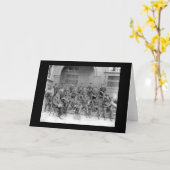 マーチングバンドのClaflin大学1898年 カード (黄色い花)