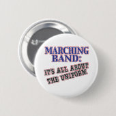 マーチングバンドはユニフォームについて完全にあります 缶バッジ (正面&裏面)
