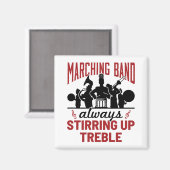 マーチングバンドは常に高音を攪拌 マグネット (正面/裏面)
