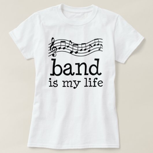 マーチングバンドは私の生命です Tシャツ (デザイン正面)
