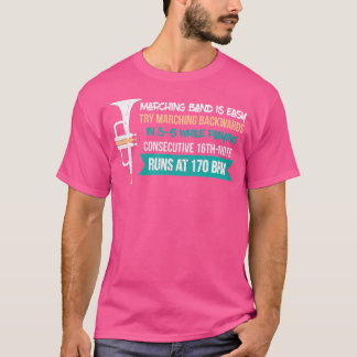 マーチングバンドは簡単選手の存在おもしろい- Flute Tシャツ
