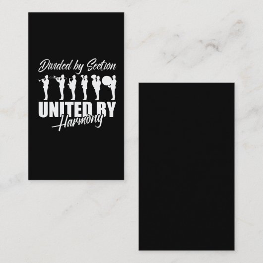 マーチングバンドを調和で区切る 名刺 (正面/裏面)