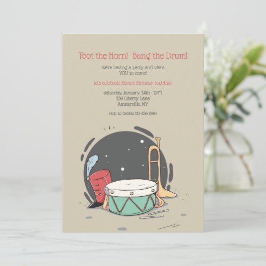 マーチングバンドエレメンツ誕生日パーティー 招待状 (スタンド正面)