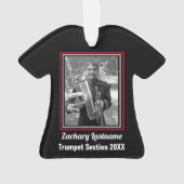 マーチングバンドカスタムレッドシルバーとブラック オーナメント (裏面)