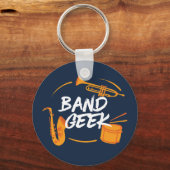 マーチングバンドギークおもしろいミュージシャン キーホルダー (正面)