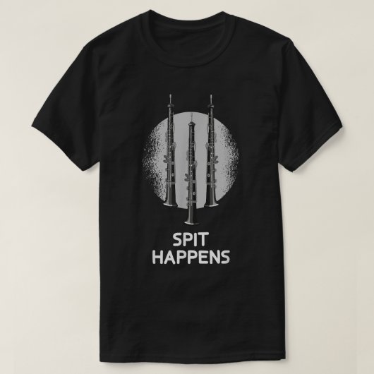 マーチングバンドクラリネットミュージシャンクラリネティスト – Spit Tシャツ (デザイン正面)