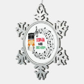 マーチングバンドクリスマス装飾 スノーフレークピューターオーナメント (右)