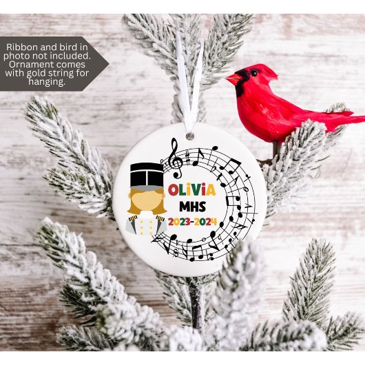 マーチングバンドクリスマス装飾 セラミックオーナメント