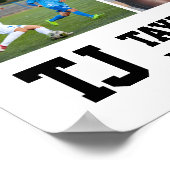 マーチングバンドシニアスポーツチーム写真コラージュ ポスター (角)