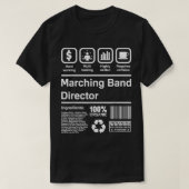 マーチングバンドディレクターおもしろいギフト Tシャツ (デザイン正面)