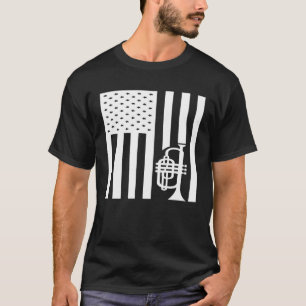 マーチングバンドトランペットTシャツ男性へ女性用Amer Tシャツ