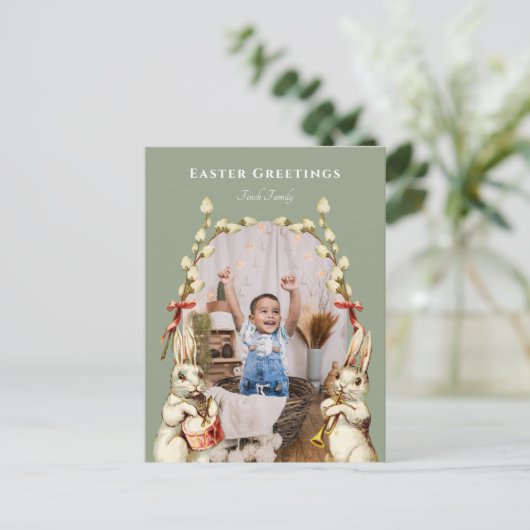 マーチングバンドハッピーイースター写真はがき シーズンポストカード (スタンド正面)