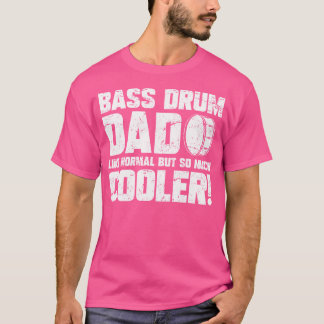 マーチングバンドバスドラムおもしろいパパ Tシャツ