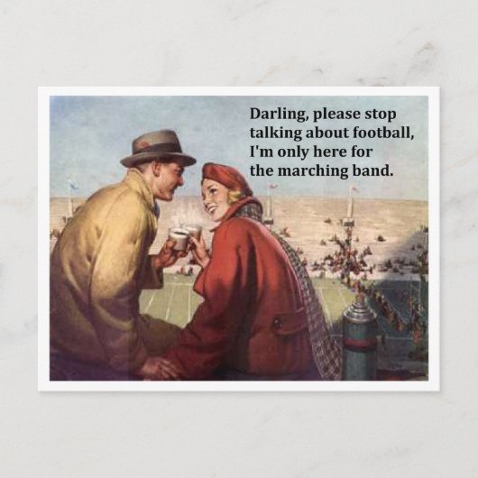 マーチングバンドフットボールの試合に来ただけだ ポストカード (正面)