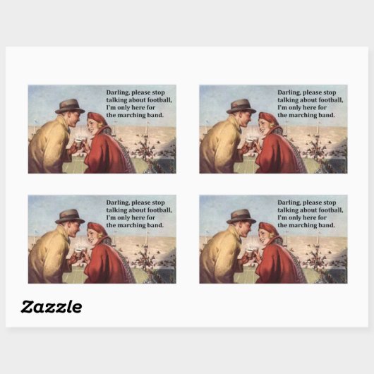 マーチングバンドフットボールの試合に来ただけだ 長方形シール (シート)