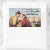 マーチングバンドフットボールの試合に来ただけだ 長方形シール (バッグ)