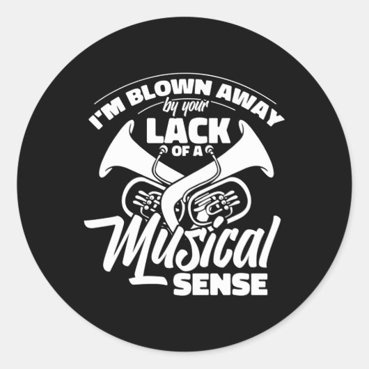 マーチングバンドミュージシャンタビストチューバ ラウンドシール (正面)